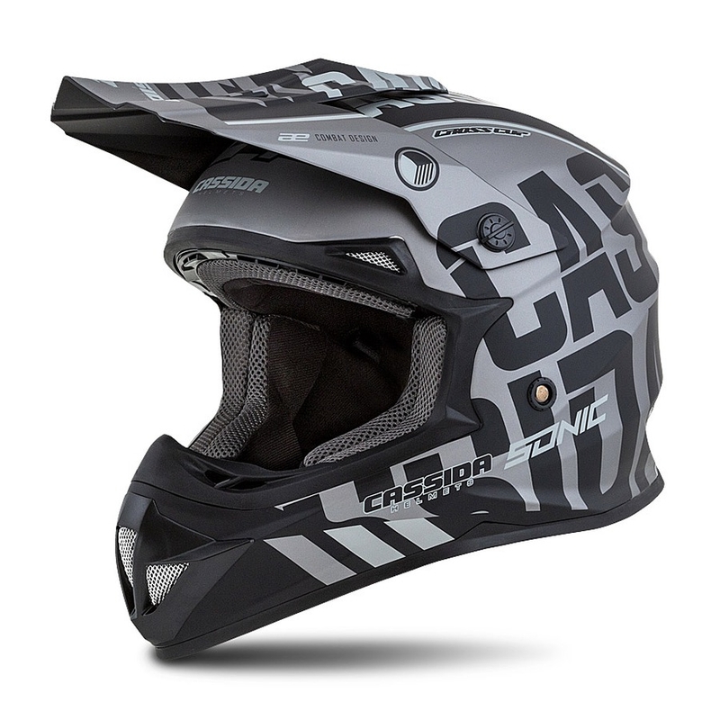 Cassida Cross Cup Sonic Motocross kaciga crno-siva mat rasprodaja