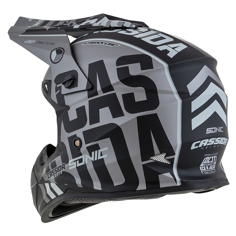 Cassida Cross Cup Sonic Motocross kaciga crno-siva mat rasprodaja