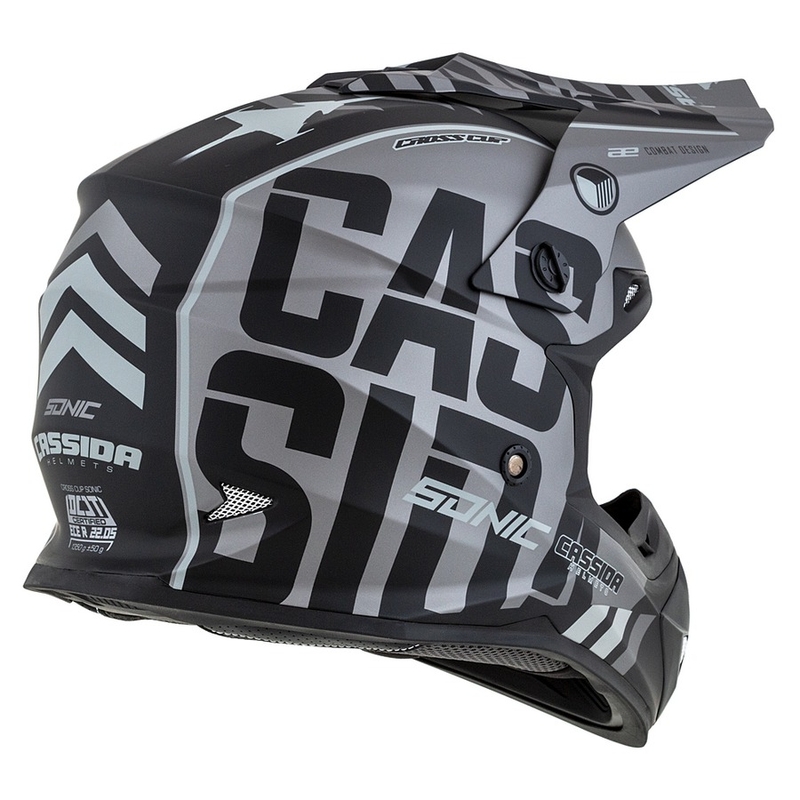 Cassida Cross Cup Sonic Motocross kaciga crno-siva mat rasprodaja