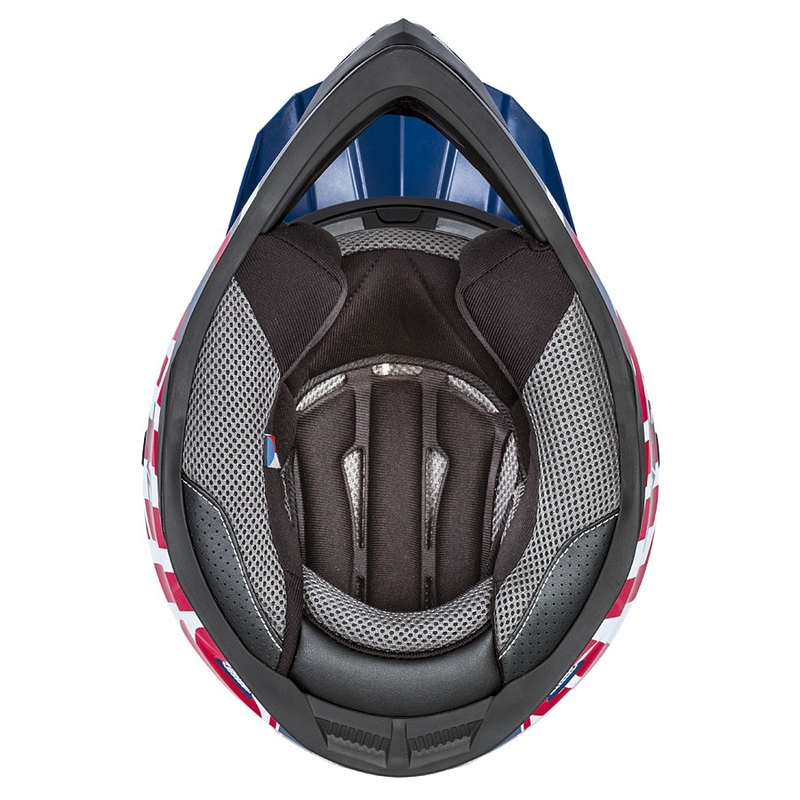Motocross kaciga Cassida Cross Cup Sonic crveno-plavo-bijela