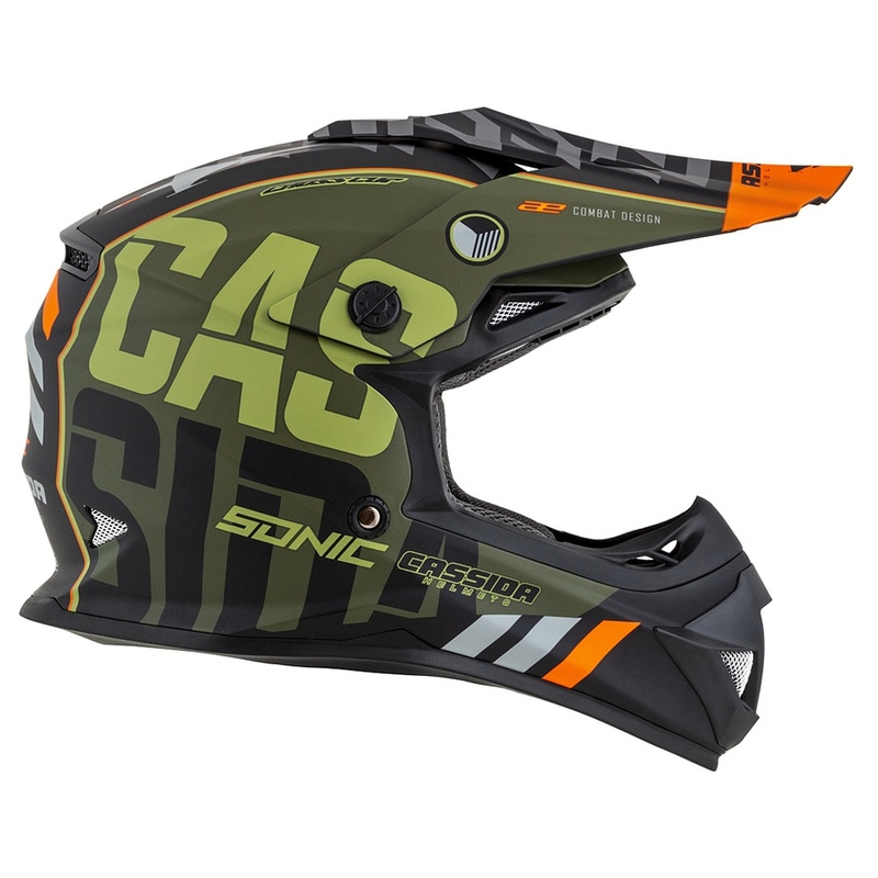 Cassida Cross Cup Sonic Junior Dječja kaciga za motocross Narančasto-zelena mat rasprodaja