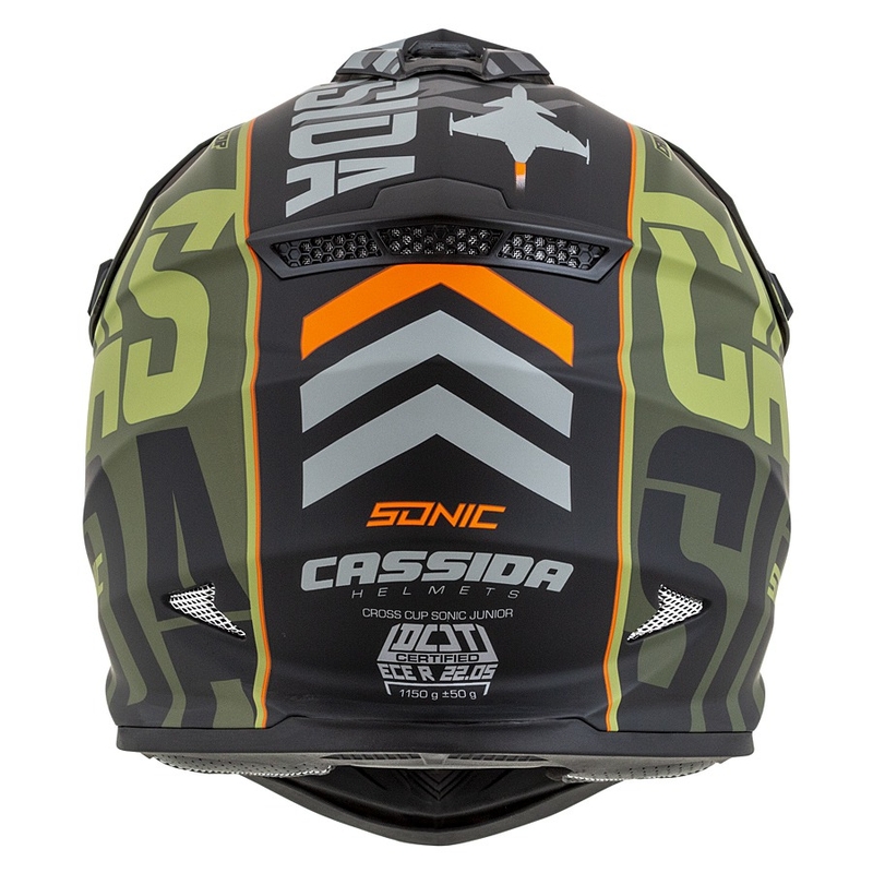 Cassida Cross Cup Sonic Junior Dječja kaciga za motocross Narančasto-zelena mat rasprodaja