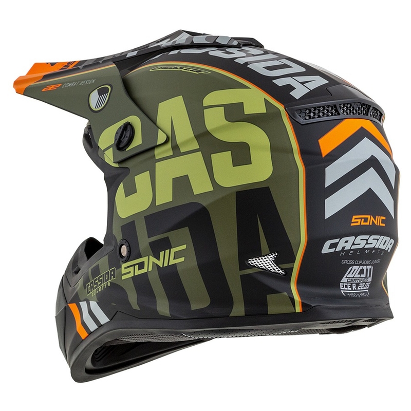 Cassida Cross Cup Sonic Junior Dječja kaciga za motocross Narančasto-zelena mat rasprodaja