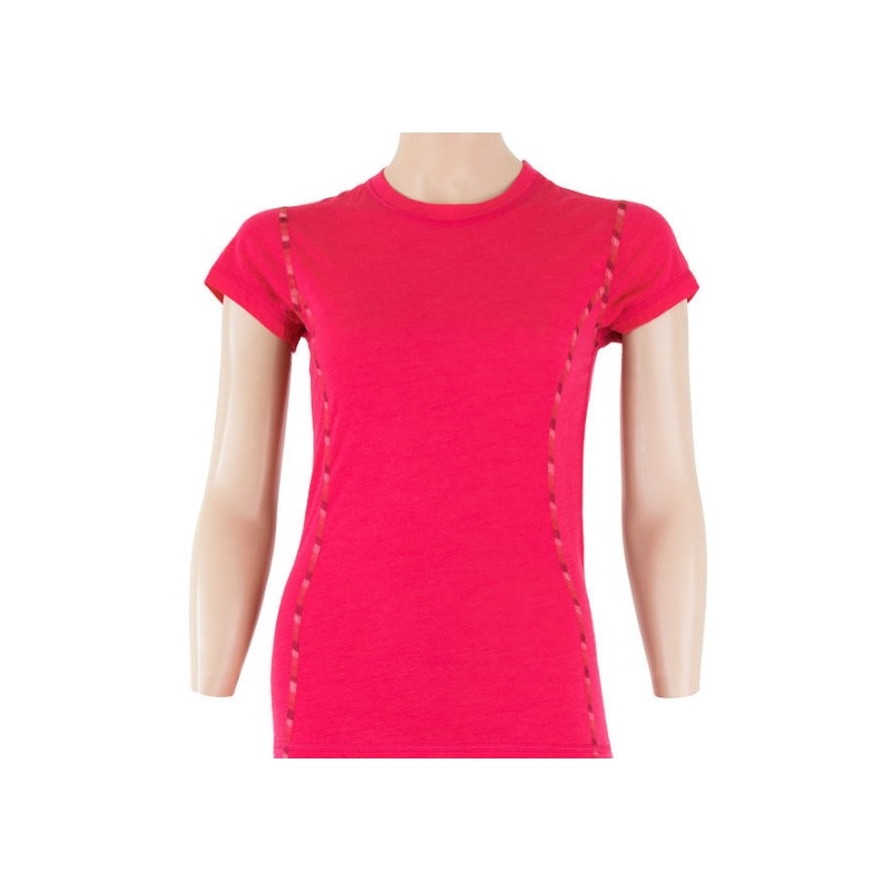 Ženska funkcionalna majica Sensor Merino Air pink - kratki rukav rasprodaja