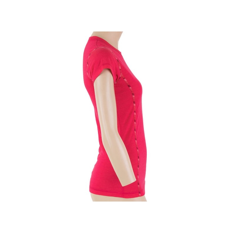 Ženska funkcionalna majica Sensor Merino Air pink - kratki rukav rasprodaja