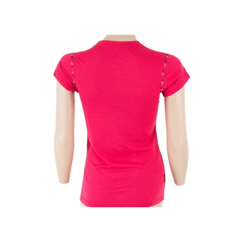 Ženska funkcionalna majica Sensor Merino Air pink - kratki rukav rasprodaja