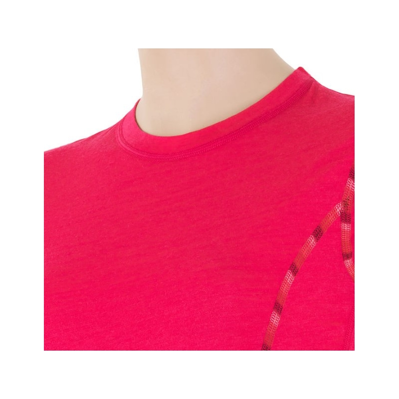 Ženska funkcionalna majica Sensor Merino Air pink - kratki rukav rasprodaja