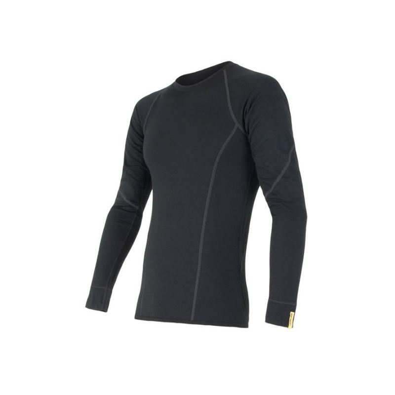 Muška funkcionalna majica Sensor Merino Active crna - dugi rukav rasprodaja