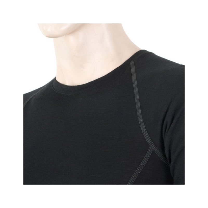 Muška funkcionalna majica Sensor Merino Active crna - dugi rukav rasprodaja