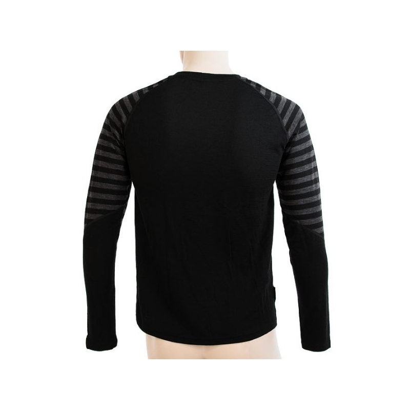 Muška funkcionalna majica Sensor Merino Active crno-siva - dugi rukav rasprodaja