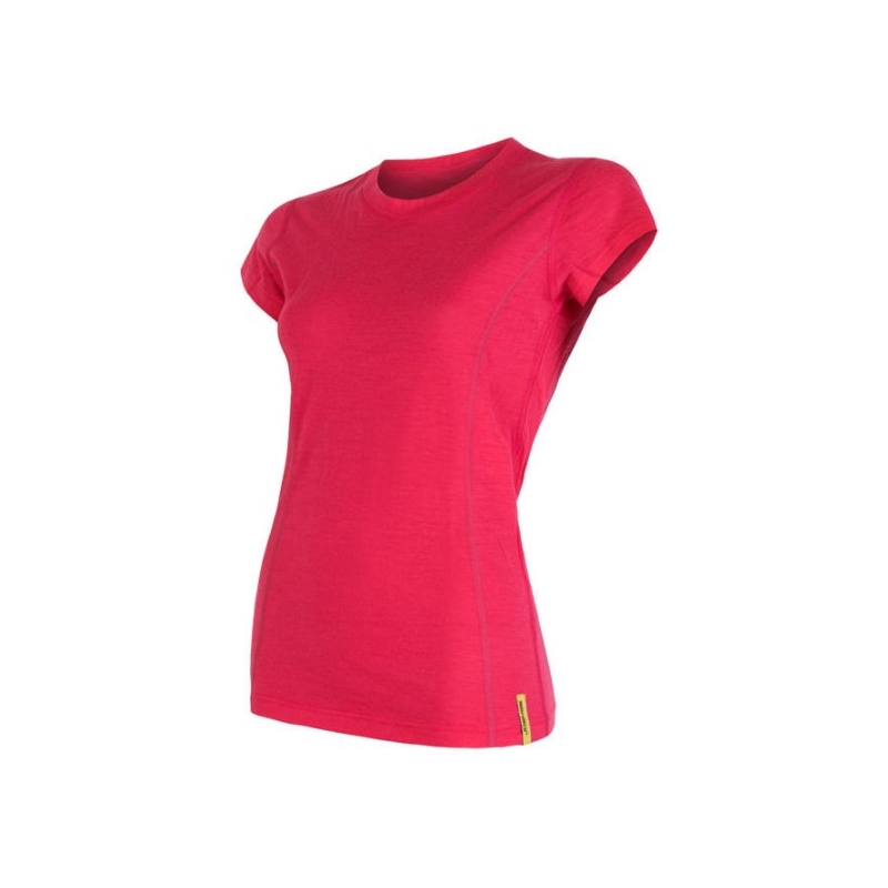 Ženska funkcionalna majica Sensor Merino Active pink - kratki rukav rasprodaja