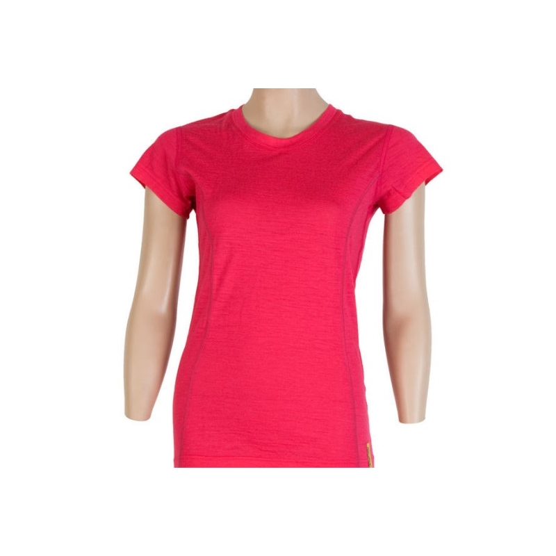 Ženska funkcionalna majica Sensor Merino Active pink - kratki rukav rasprodaja