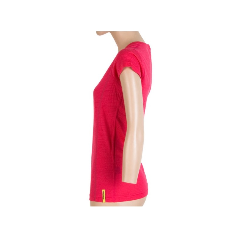 Ženska funkcionalna majica Sensor Merino Active pink - kratki rukav rasprodaja