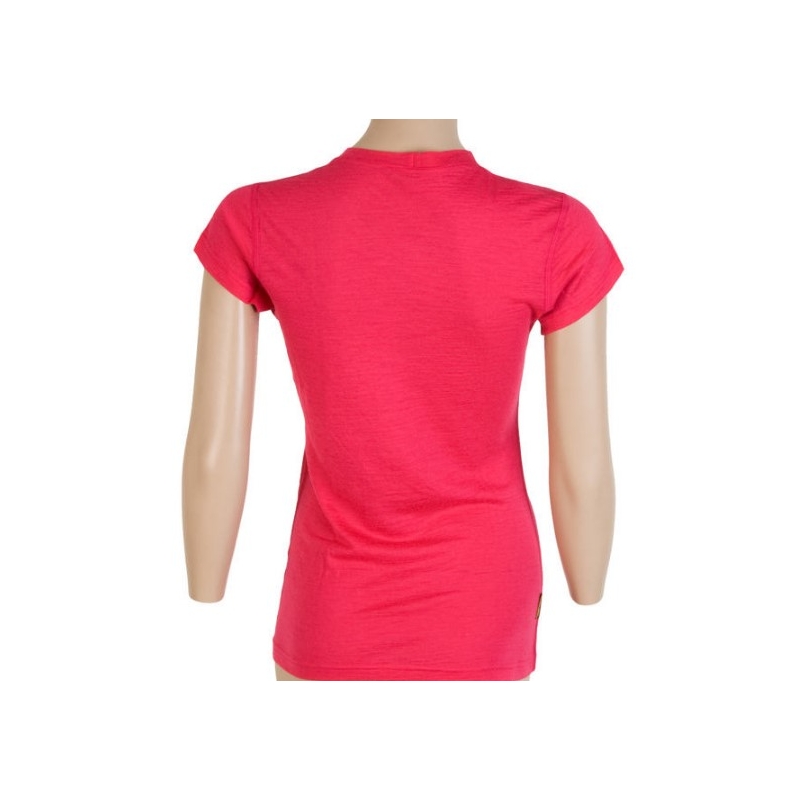 Ženska funkcionalna majica Sensor Merino Active pink - kratki rukav rasprodaja