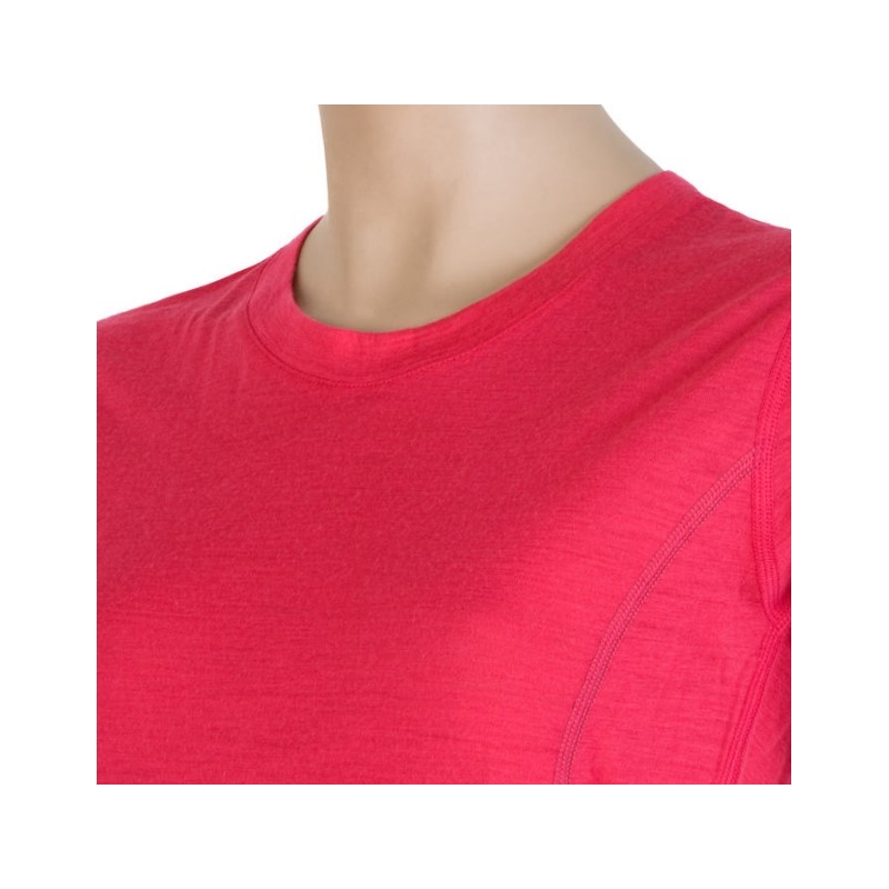 Ženska funkcionalna majica Sensor Merino Active pink - kratki rukav rasprodaja