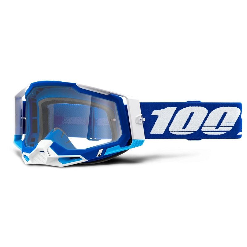 Naočale za motocross 100% RACECRAFT 2 plave (prozirni pleksiglas)
