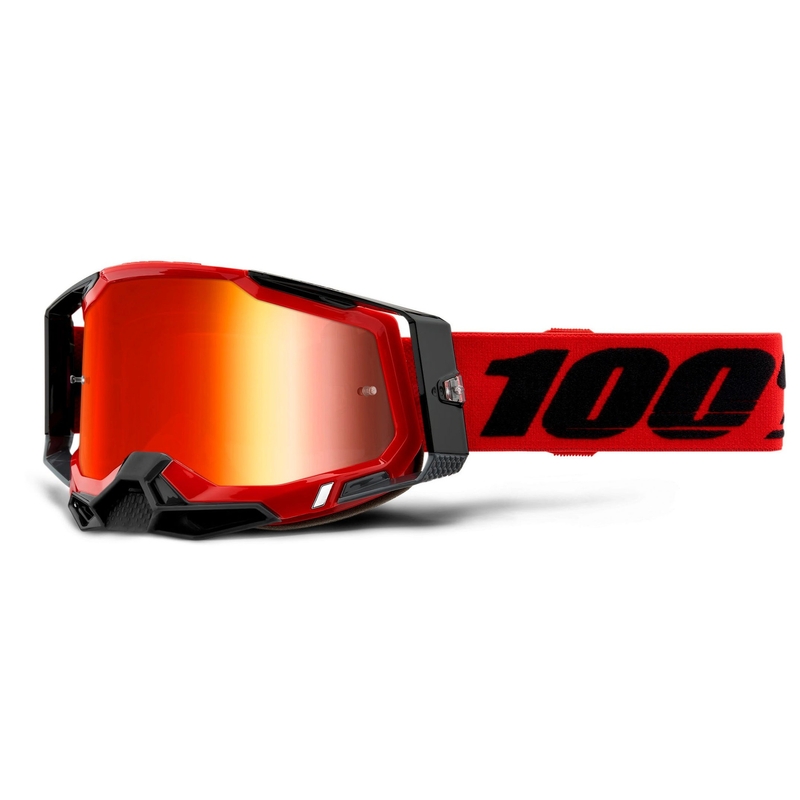 Motocross naočale 100% RACECRAFT 2 crvene (crveni zrcalni pleksiglas)