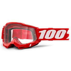 Naočale za motocross 100% ACCURI 2 crvene (prozirni pleksiglas)