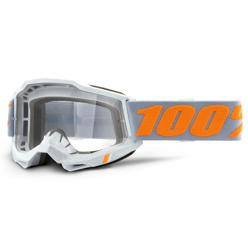 Naočale za motocross 100% ACCURI 2 sivo-narančaste (prozirni pleksiglas)