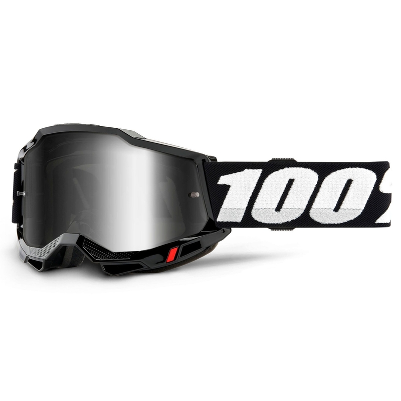 Motocross naočale 100% ACCURI 2 Black (Silver Mirror Plexiglass) rasprodaja