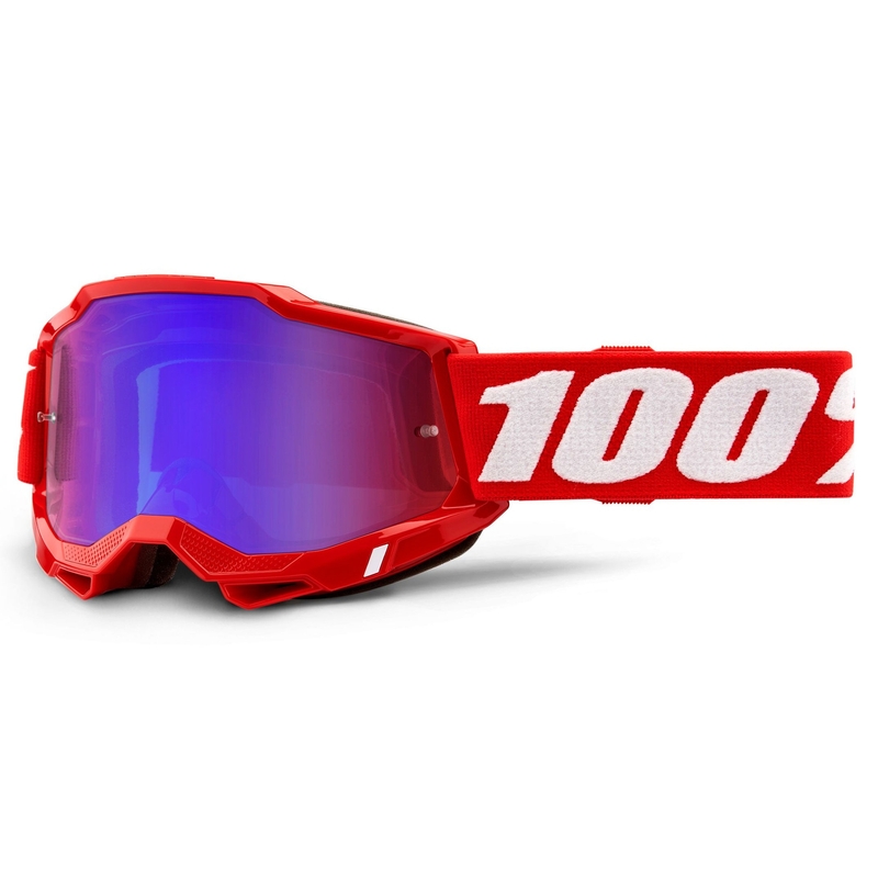 Motocross naočale 100% ACCURI 2 crvene (crveno-plavi zrcalni pleksiglas)