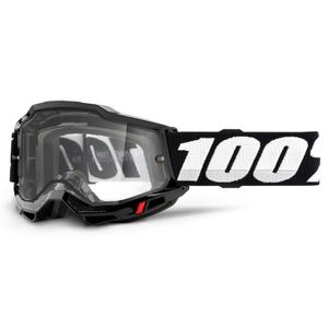 Naočale za motocross 100% ACCURI 2 crne (dvostruki prozirni pleksiglas)