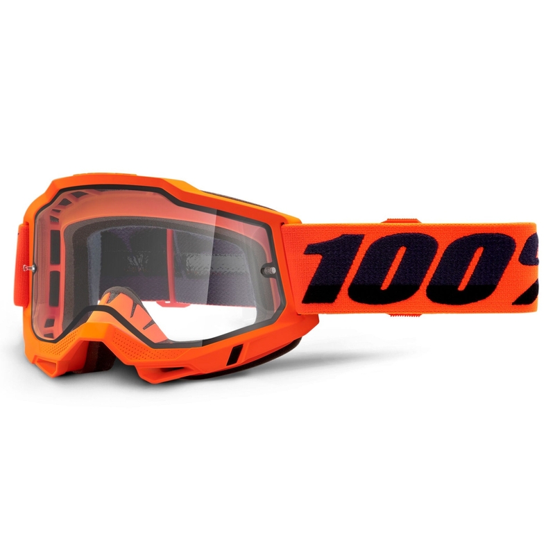 Naočale za motocross 100% ACCURI 2 narančaste (dvostruki prozirni pleksiglas)
