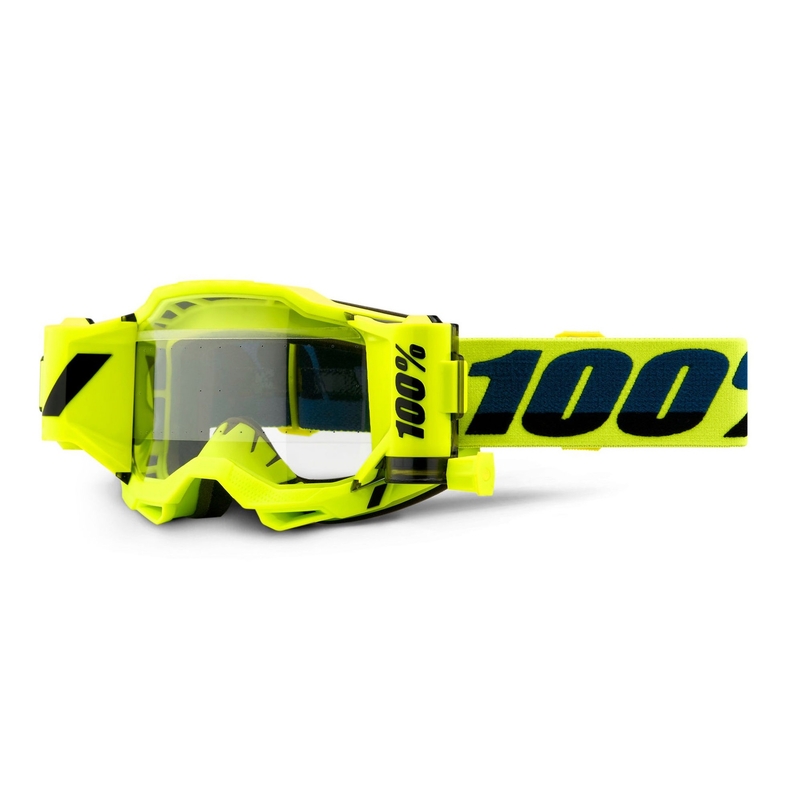 Naočale za motocross 100% ACCURI 2 Roll-Off Fluo Yellow (prozirni pleksiglas) rasprodaja