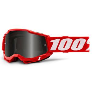 Naočale za motocross 100% ACCURI 2 crvene (dimni pleksiglas)