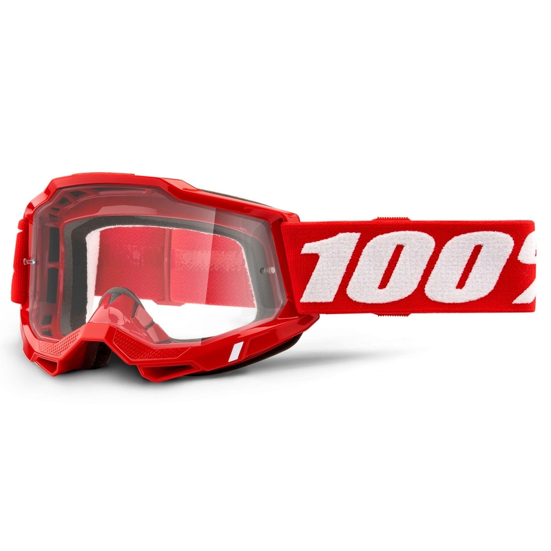 Naočale za motocross 100% ACCURI 2 OTG crvene (prozirni pleksiglas) rasprodaja