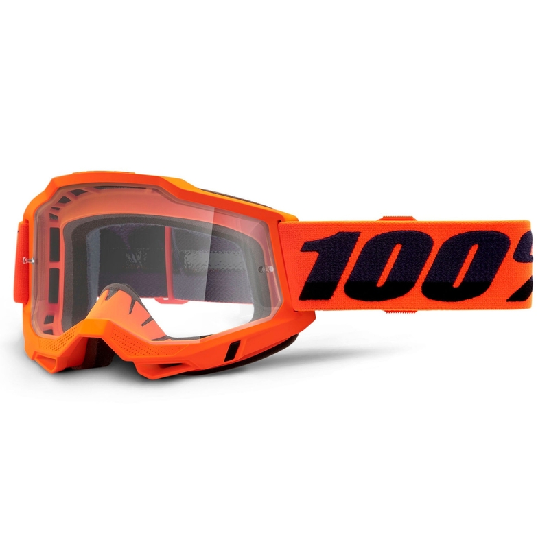 Naočale za motocross 100% ACCURI 2 OTG narančaste (prozirni pleksiglas) rasprodaja