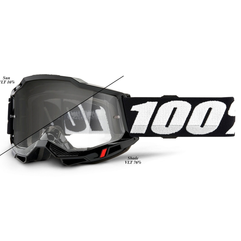 Naočale za motocross 100% ACCURI 2 OTG crne (samozatamnjujući pleksiglas) rasprodaja