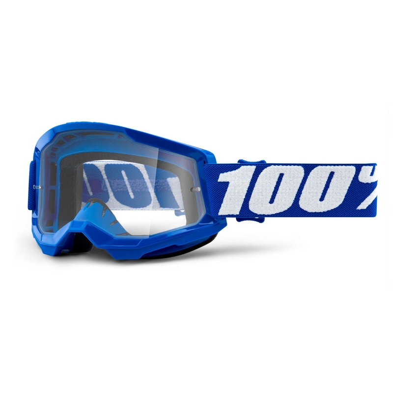 Naočale za motocross 100% STRATA 2 plave (prozirni pleksiglas)