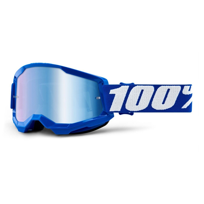 Naočale za motocross 100% STRATA 2 plave (plavi zrcalni pleksiglas)