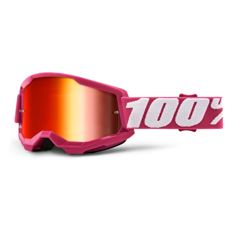 Naočale za motocross 100% STRATA 2 Fletcher Pink (Red Mirror Plexiglas)