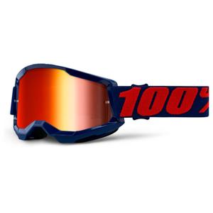 Naočale za motocross 100% STRATA 2 Masego Blue (Red Mirror Plexiglas)