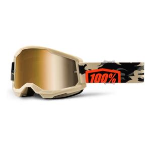 Naočale za motocross 100% STRATA 2 Kombat - True Beige (zlatni pleksiglas)