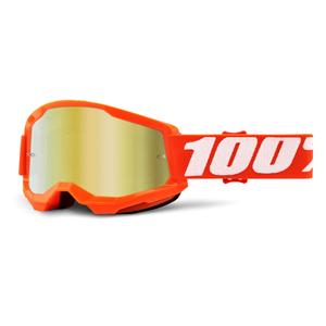 Naočale za motocross 100% STRATA 2 Orange Orange (zlatni zrcalni pleksiglas)