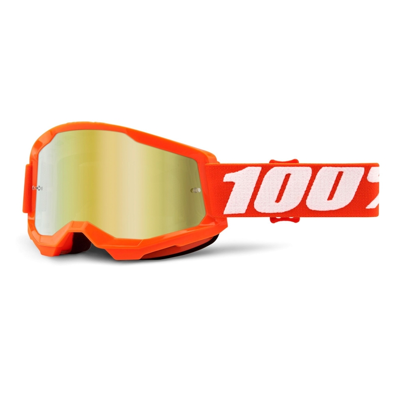 Naočale za motocross 100% STRATA 2 Orange Orange (zlatni zrcalni pleksiglas)