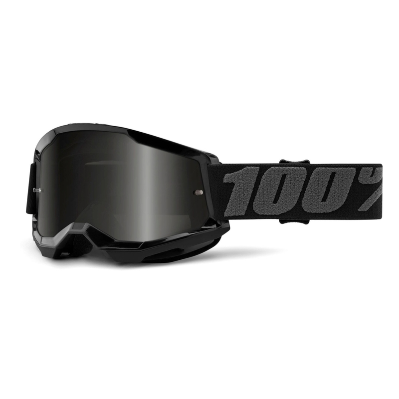 Naočale za motocross 100% STRATA 2 crne (dimni pleksiglas)