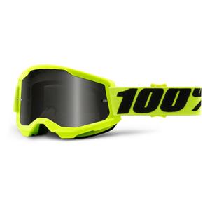 Naočale za motocross 100% STRATA 2 fluo žute (dimni pleksiglas)