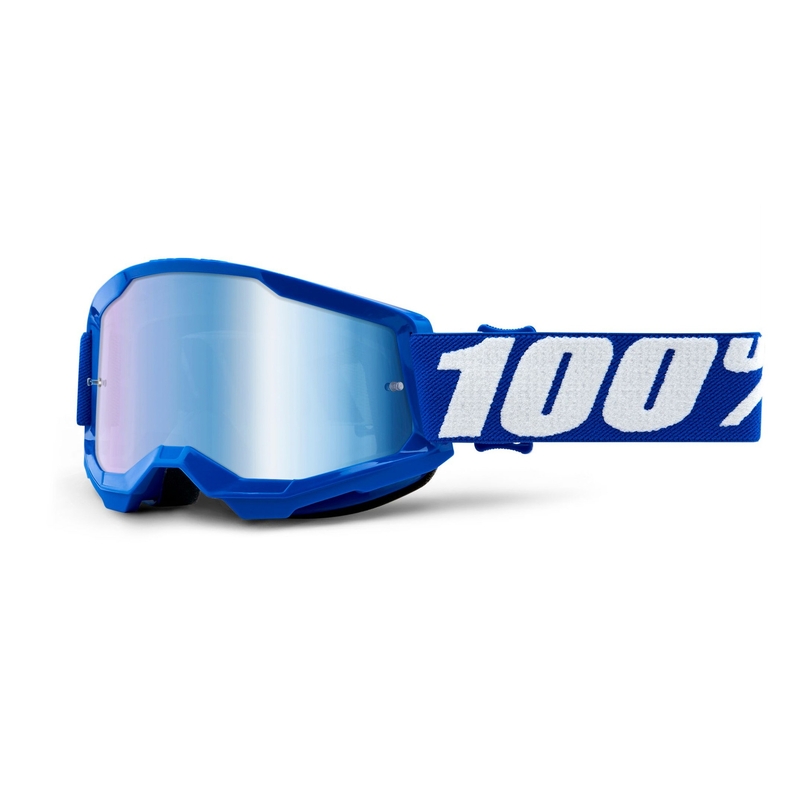Dječje motocross naočale 100% STRATA 2 plave (zrcalno plavi pleksiglas)
