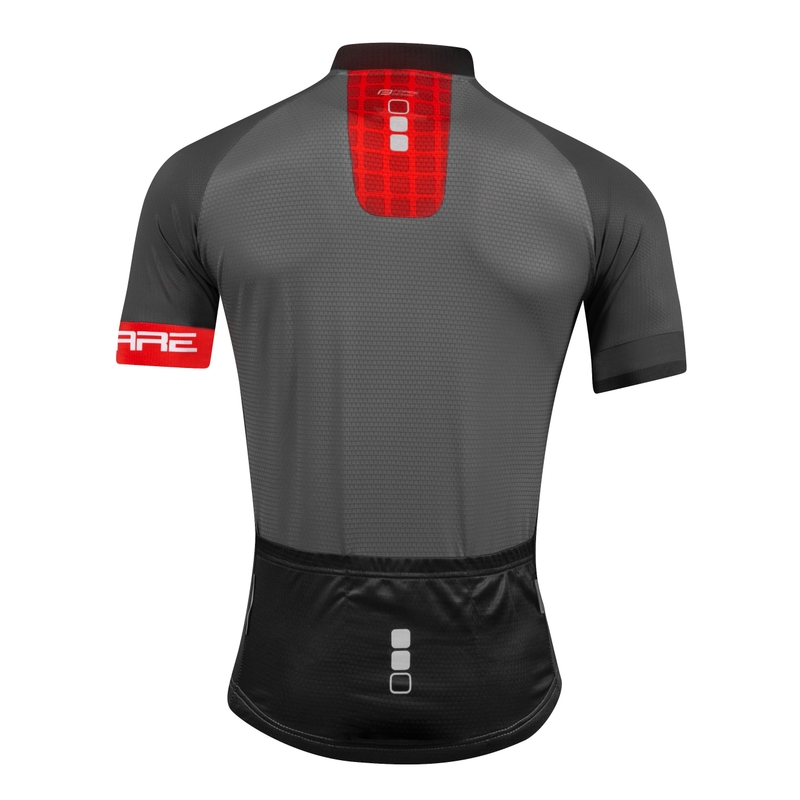 Jersey FORCE Square sivo-crveni - kratki rukav rasprodaja