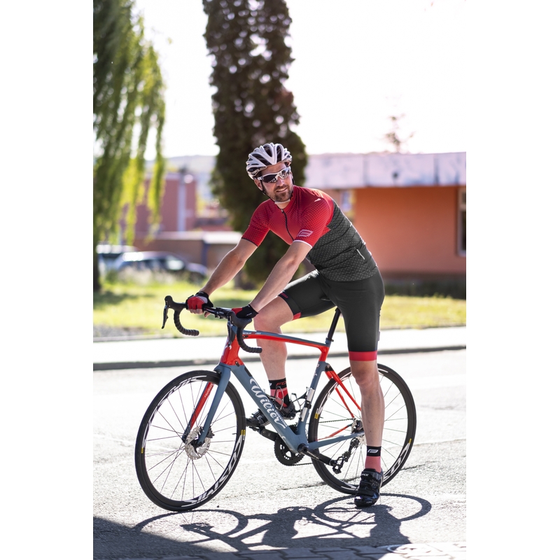 Jersey FORCE Points crveno-crni - kratki rukav rasprodaja