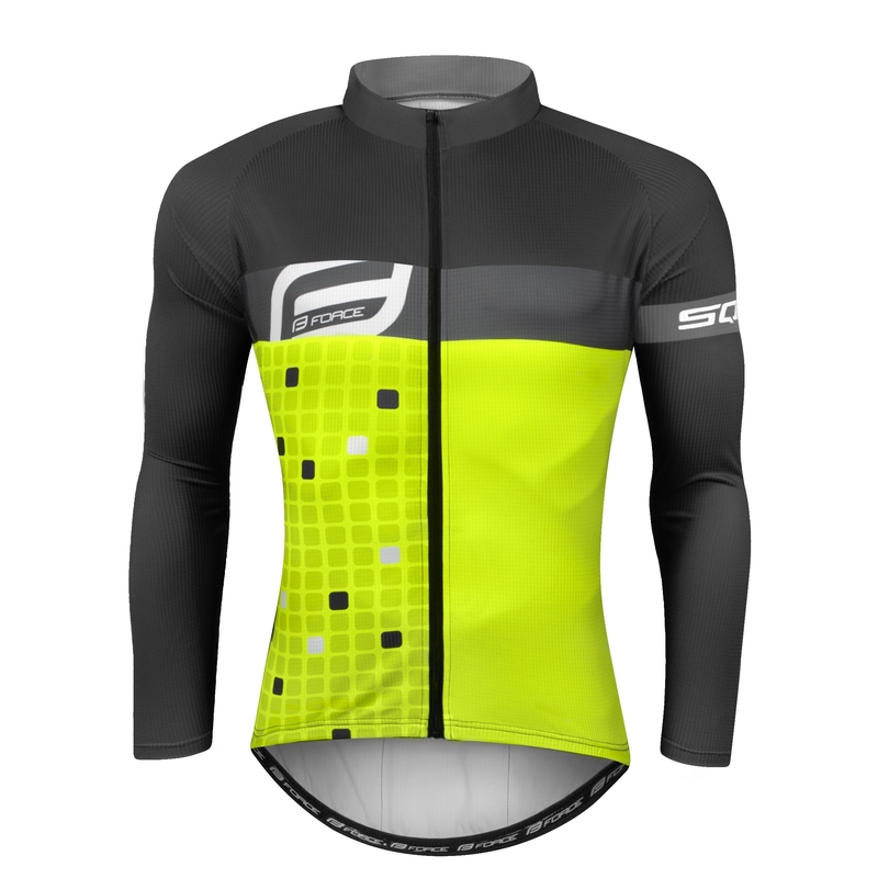 Jersey FORCE Square sivo-fluo žuti - dugih rukava rasprodaja