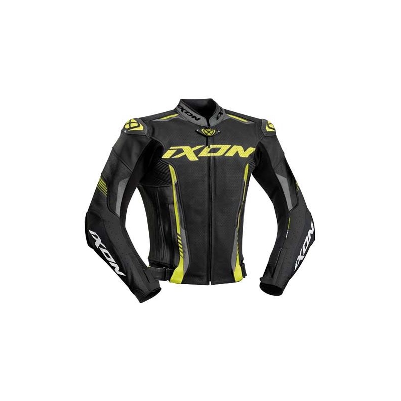 Motoristička jakna IXON Vortex 2 crno-fluo žuta rasprodaja