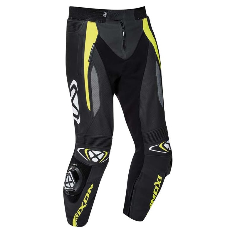 Motorističke hlače IXON Vortex 2 crno-fluo žute