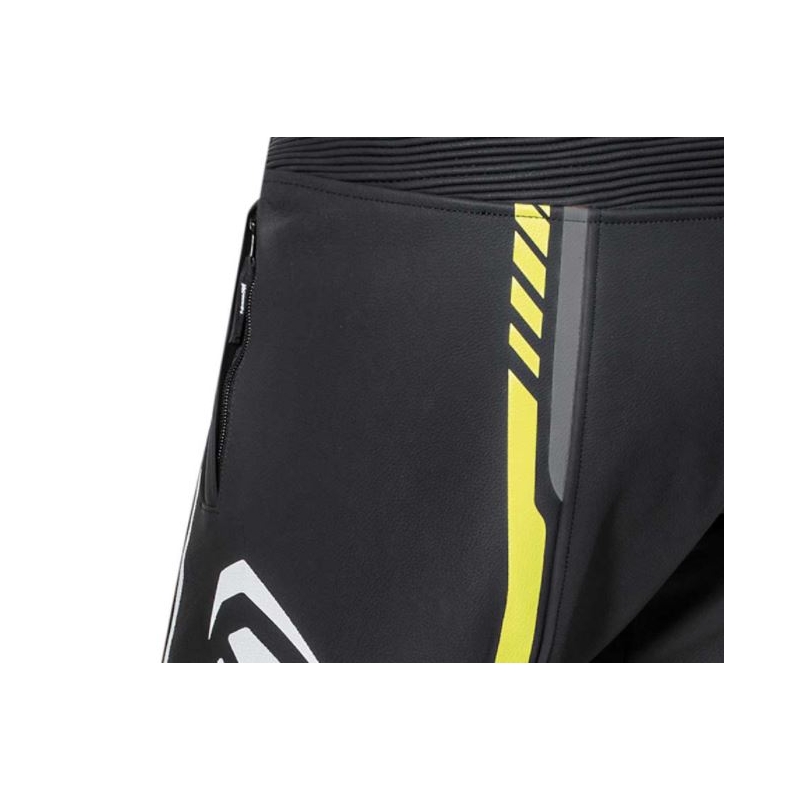 Motorističke hlače IXON Vortex 2 crno-fluo žute
