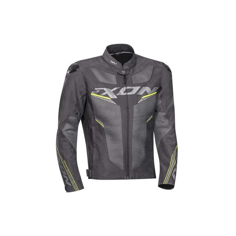 Motociklistička jakna IXON Draco sivo-fluo žuta
