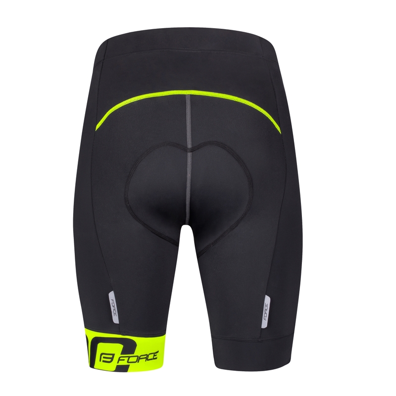 Kratke hlače FORCE B30 crne-fluo žute rasprodaja